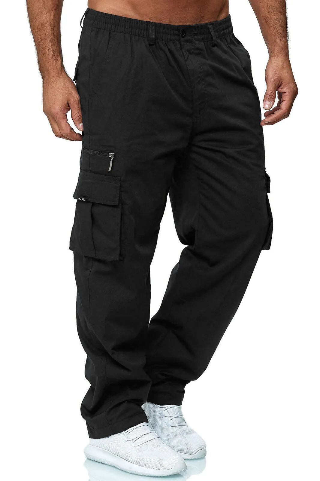 Men's Casual Multi-pocket Loose Straight Cargo Pants - Image 8