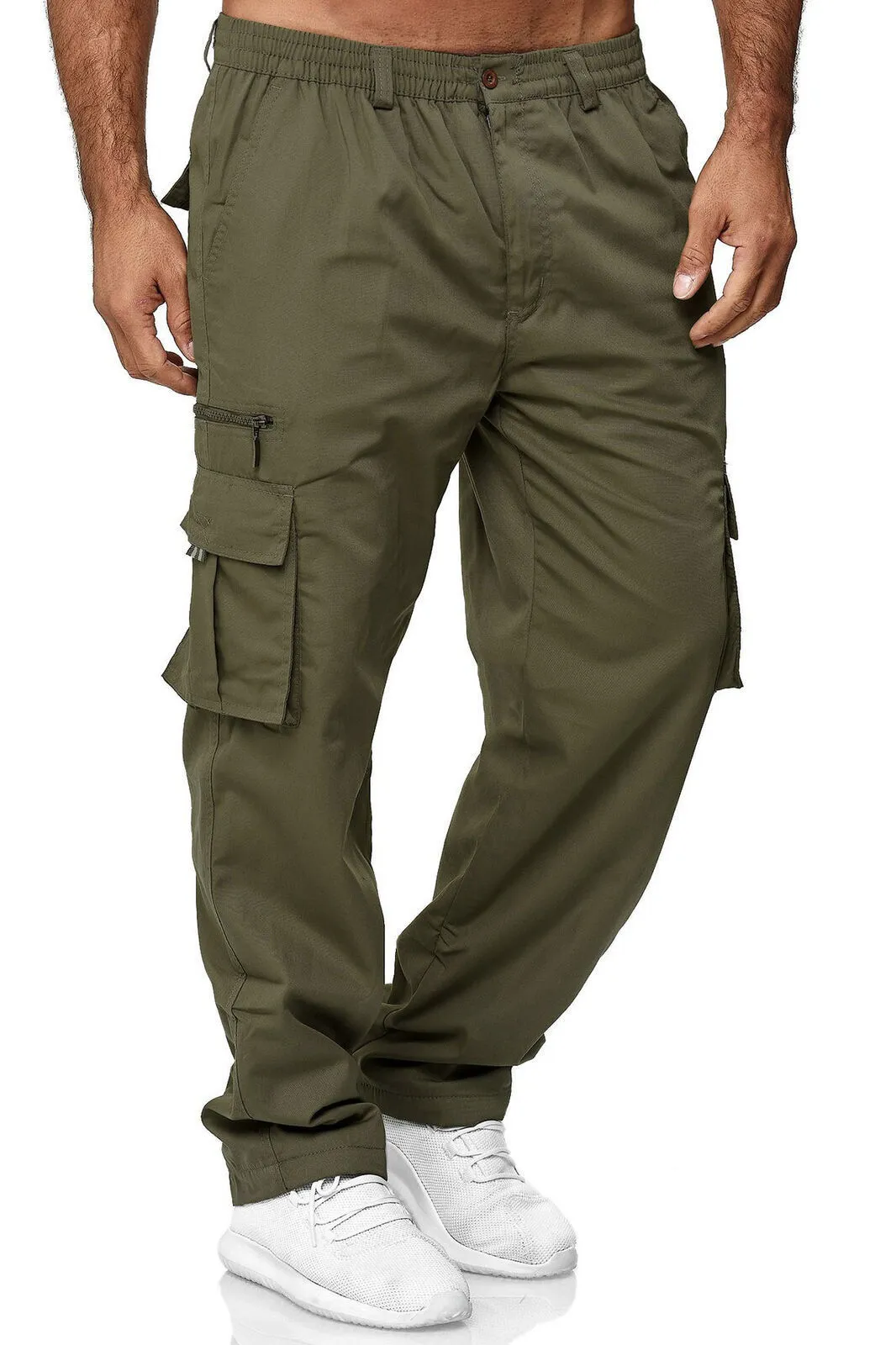 Men's Casual Multi-pocket Loose Straight Cargo Pants - Image 7