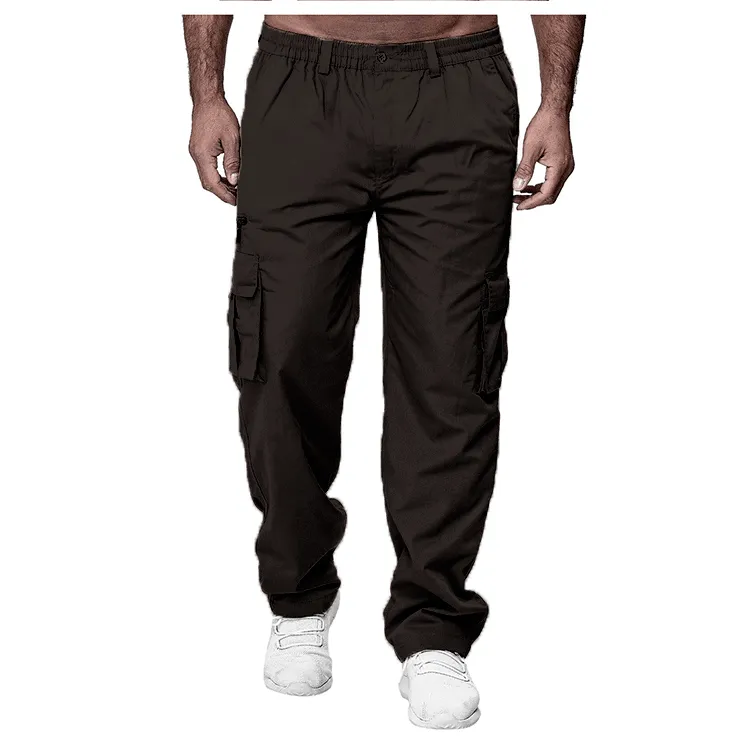 Men's Casual Multi-pocket Loose Straight Cargo Pants - Image 3
