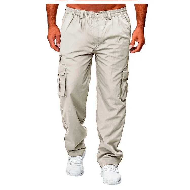 Men's Casual Multi-pocket Loose Straight Cargo Pants - Image 5